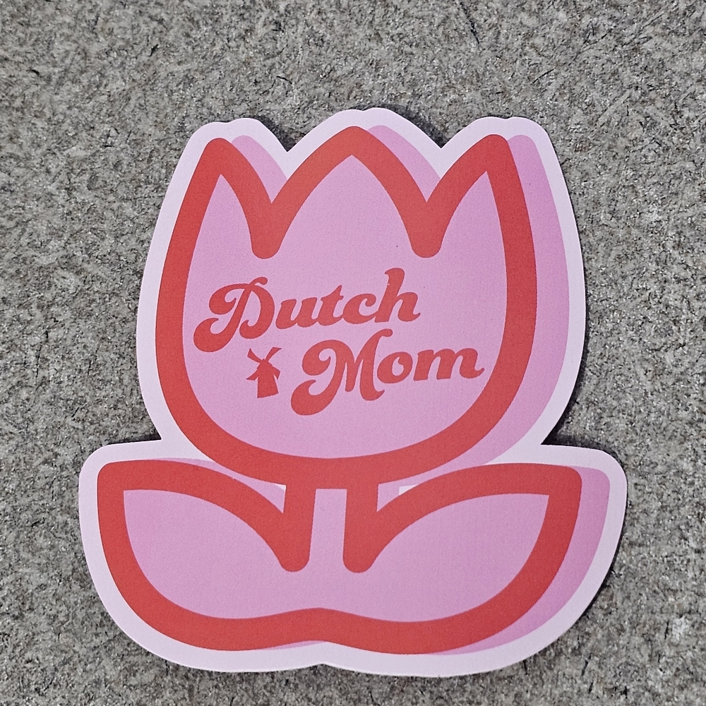 Dutch Bros Mothers Day 2025 Sticker Drop Pink Tulip‎
